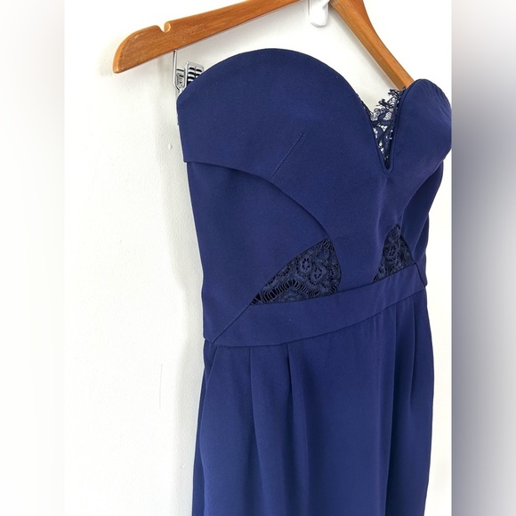 THE KOOPLES Strapless Dress in Deep Blue - Picture 3 of 9